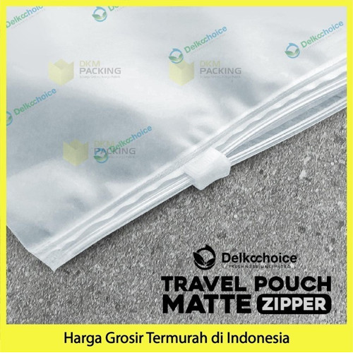 Plastik Traveling Pouch Matte 28x20 POLOS Zipper Storage Organizer Bag
