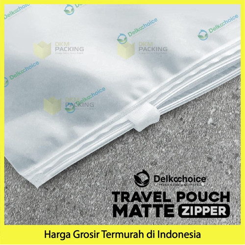 Plastik Traveling Pouch Matte 17x25 POLOS Zipper Storage Organizer Bag