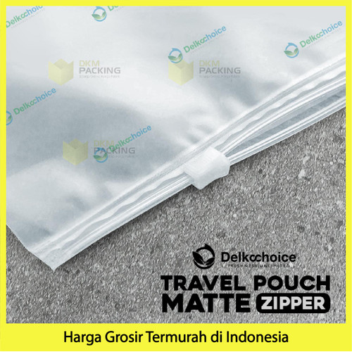 Plastik Traveling Pouch Matte 14x20 POLOS Zipper Storage Organizer Bag