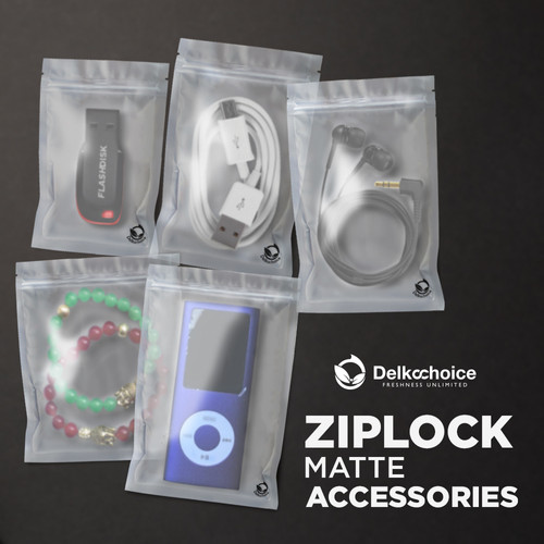 PLASTIK KLIP MATTE 18x26cm ZIPLOCK BAG KEMASAN AKSESORIS DELKOCHOICE