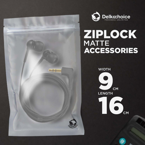 PLASTIK KLIP MATTE 9x16cm ZIPLOCK BAG KEMASAN AKSESORIS DELKOCHOICE