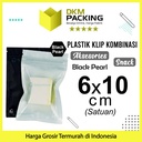 PLASTIK KLIP BLACK ZIPLOCK BAG KEMASAN AKSESORIS DELKOCHOICE TERMURAH