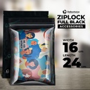 PLASTIK KLIP BLACK 16x24cm ZIPLOCK BAG KEMASAN AKSESORIS DELKOCHOICE