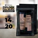 PLASTIK KLIP BLACK 14x20cm ZIPLOCK BAG KEMASAN AKSESORIS DELKOCHOICE
