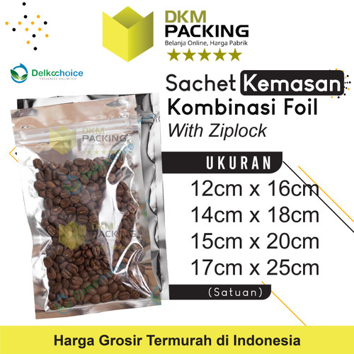PLASTIK SACHET BAG FULL & TRANSMETZ CLEARMETZ KEMASAN SASET FOIL