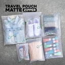 Plastik Traveling Pouch 25x33 Matte Zipper Storage Organizer Bag Polos