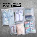 Plastik Traveling Pouch 14x20 Matte Zipper Storage Organizer Bag Polos