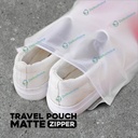 Plastik Traveling Pouch Matte Doff Zipper Storage Organizer Bag Polos