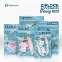 Plastik Klip ZIPLOCK Bag 8x13cm BLUE Kemasan Aksesoris DELKOCHOICE