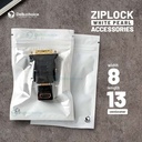 Plastik Klip 8x13cm ZIPLOCK BAG WHITE Kemasan Aksesoris DELKOCHOICE