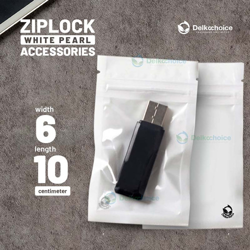 Plastik Klip 6x10cm ZIPLOCK BAG WHITE Kemasan Aksesoris DELKOCHOICE