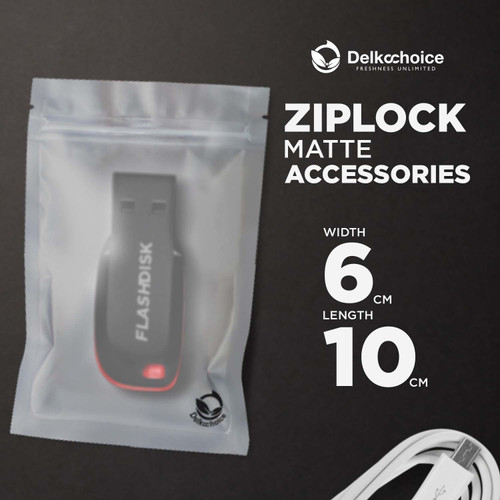 Plastik Klip 6x10cm ZIPLOCK BAG MATTE Kemasan Aksesoris DELKOCHOICE