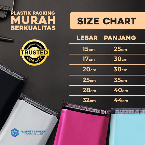 Polymailer Plastik Packing Olshop POLOS PREMIUM & EKONOMIS / PACK