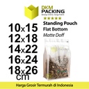 Standing Pouch 18x26cm Flat Bottom Matte Plastik Kemasan DELKOCHOICE