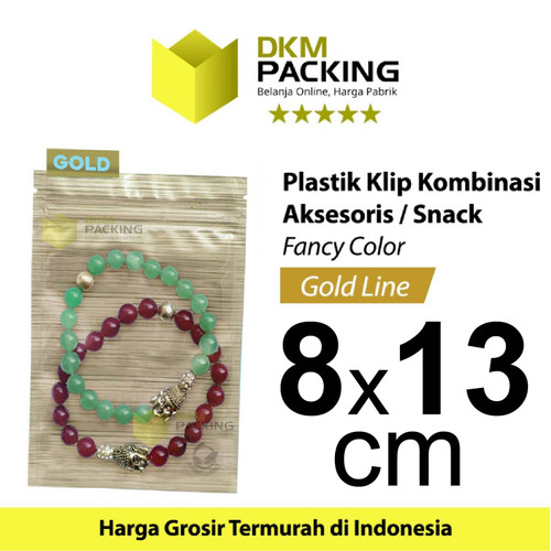 Plastik Klip ZIPLOCK Bag GOLD Kemasan Aksesoris DELKOCHOICE