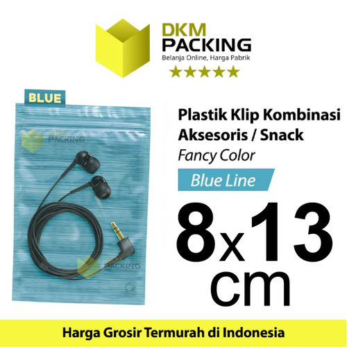Plastik Klip ZIPLOCK Bag BLUE Kemasan Aksesoris DELKOCHOICE
