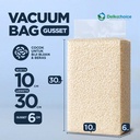 Plastik STANDING VACUUM BAG GUSSET 10x30 +6cm NYLON DELKOCHOICE SATUAN