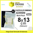 PLASTIK KLIP BLACK ZIPLOCK BAG KEMASAN AKSESORIS DELKOCHOICE TERMURAH