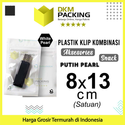 PLASTIK KLIP PUTIH ZIPLOCK BAG KEMASAN AKSESORIS DELKOCHOICE TERMURAH