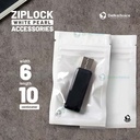 PLASTIK KLIP PUTIH 6x10cm ZIPLOCK BAG KEMASAN AKSESORIS DELKOCHOICE