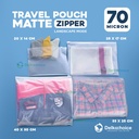 Plastik Traveling Pouch Matte Doff Zipper Storage Organizer Bag Polos