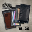 Plastik Klip 18x26cm ZIPLOCK BAG BLACK Kemasan Aksesoris DELKOCHOICE