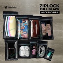 Plastik Klip 6x10cm ZIPLOCK BAG BLACK Kemasan Aksesoris DELKOCHOICE
