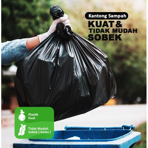 KANTONG PLASTIK SAMPAH 90x120cm TRASH BAG HITAM JUMBO PACK
