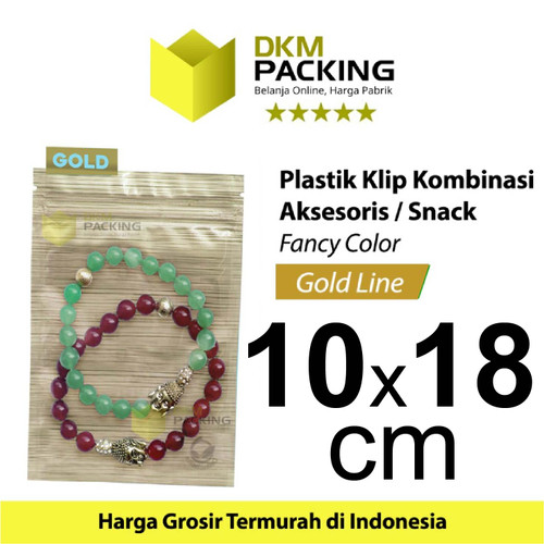 Plastik Klip ZIPLOCK Bag GOLD Kemasan Aksesoris DELKOCHOICE
