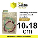 Plastik Klip ZIPLOCK Bag GOLD Kemasan Aksesoris DELKOCHOICE