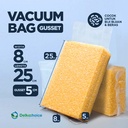 Plastik STANDING VACUUM BAG GUSSET 8x25 +5cm NYLON DELKOCHOICE SATUAN