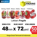 Lakban FRAGILE 48mm PREMIUM Plakban Isolasi TERMURAH / SATUAN
