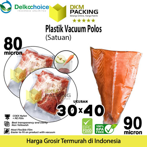 Plastik Vacuum Bag 30x40cm POLOS DELKOCHOICE Vakum Sealer Makanan