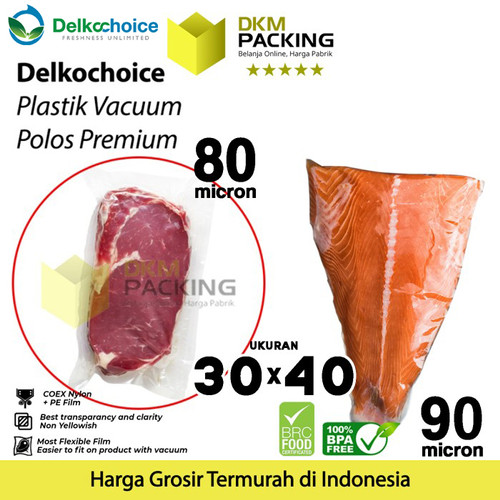 Plastik Vacuum Bag 30x40cm POLOS Vakum DELKOCHOICE Sealer Makanan