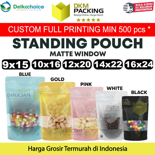 Standing Pouch MATTE WINDOW VARIAN Plastik Klip Kemasan Makanan