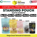 Standing Pouch MATTE WINDOW VARIAN Plastik Klip Kemasan Makanan