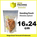 Plastik Klip 16x24cm Metalize Ziplock Standing Pouch Delkochoice