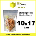 Plastik Klip 10x17cm Metalize Ziplock Standing Pouch Delkochoice