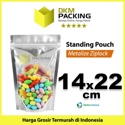 Standing Pouch 14x22cm Alumunium Foil Sealer Makanan Delkochoice