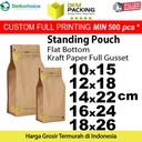 Plastik Klip FLAT BOTTOM KRAFT PAPER Kemasan Makanan DELKOCHOICE
