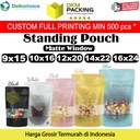 Plastik Klip MATTE WINDOW VARIAN Standing Pouch Kemasan Makanan