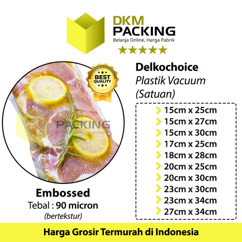 Plastik Vacuum Bag 20x30cm Emboss DELKOCHOICE Sealer Makanan Bintik