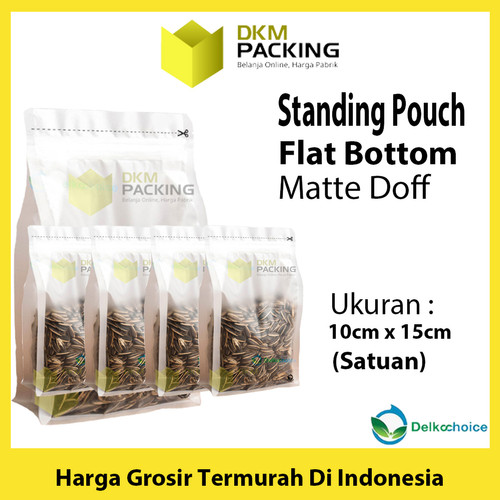 Plastik Klip FLAT BOTTOM MATTE DOFF Kemasan Makanan DELKOCHOICE