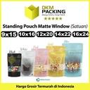 Standing Pouch 16x24cm MATTE WINDOW VARIAN Plastik Klip Sealer Makanan