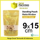 Plastik Klip GOLD MATTE WINDOW VARIAN Standing Pouch Kemasan Makanan