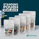 Standing Pouch WHITE MATTE WINDOW VARIAN Plastik Klip Kemasan Makanan
