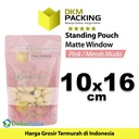 Plastik Klip 10x16cm PINK MATTE WINDOW Standing Pouch Kemasan Makanan