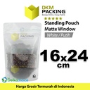Plastik Klip 16x24cm WHITE MATTE WINDOW Standing Pouch Kemasan Makanan