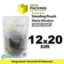 Plastik Klip 12x20 WHITE MATTE WINDOW Standing Pouch Kemasan Makanan