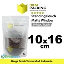 Plastik Klip 10x16cm WHITE MATTE WINDOW Standing Pouch Kemasan Makanan